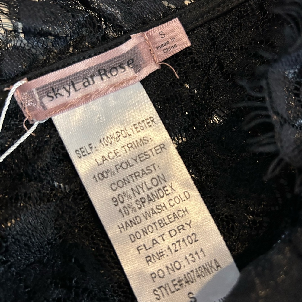 Skylar Rose Black lace bodysuit Size Small New with tag - Picture 7 of 8